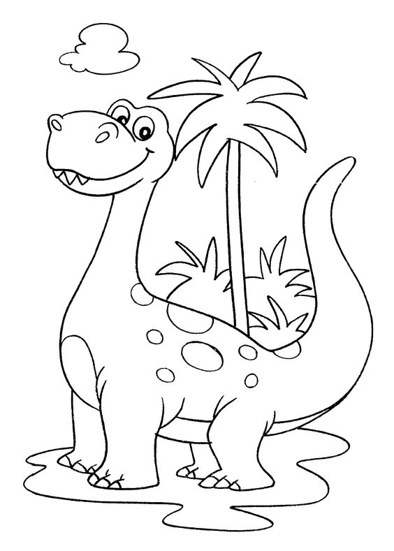 desenho de dinossauro para colorir 17673987 Vetor no Vecteezy